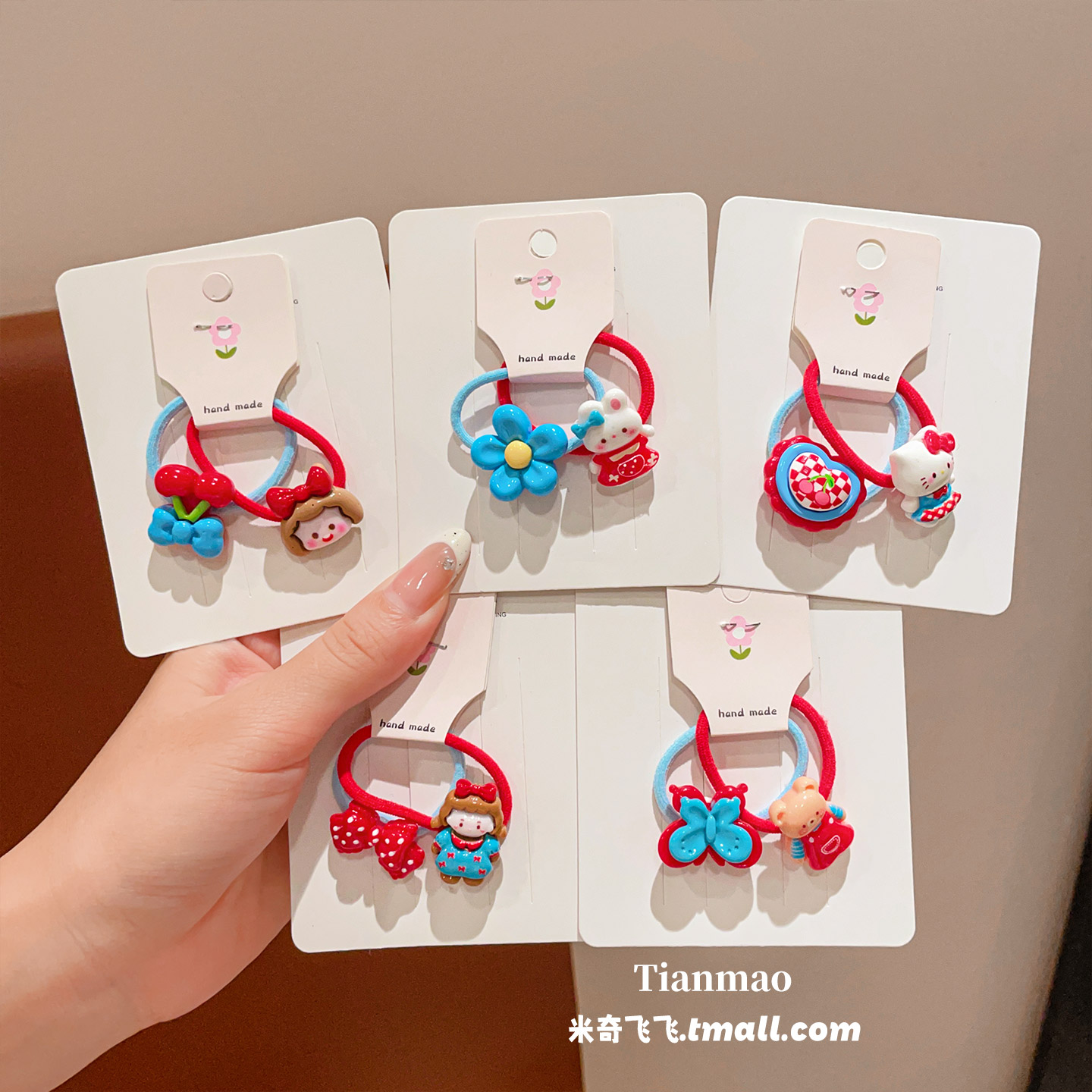 撞色发圈儿童可爱发绳扎头发皮筋