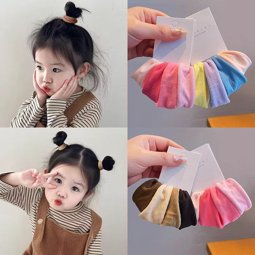 儿童超宽面膜发圈高马尾头绳女童扎头发高弹力发绳女孩弹性好皮筋