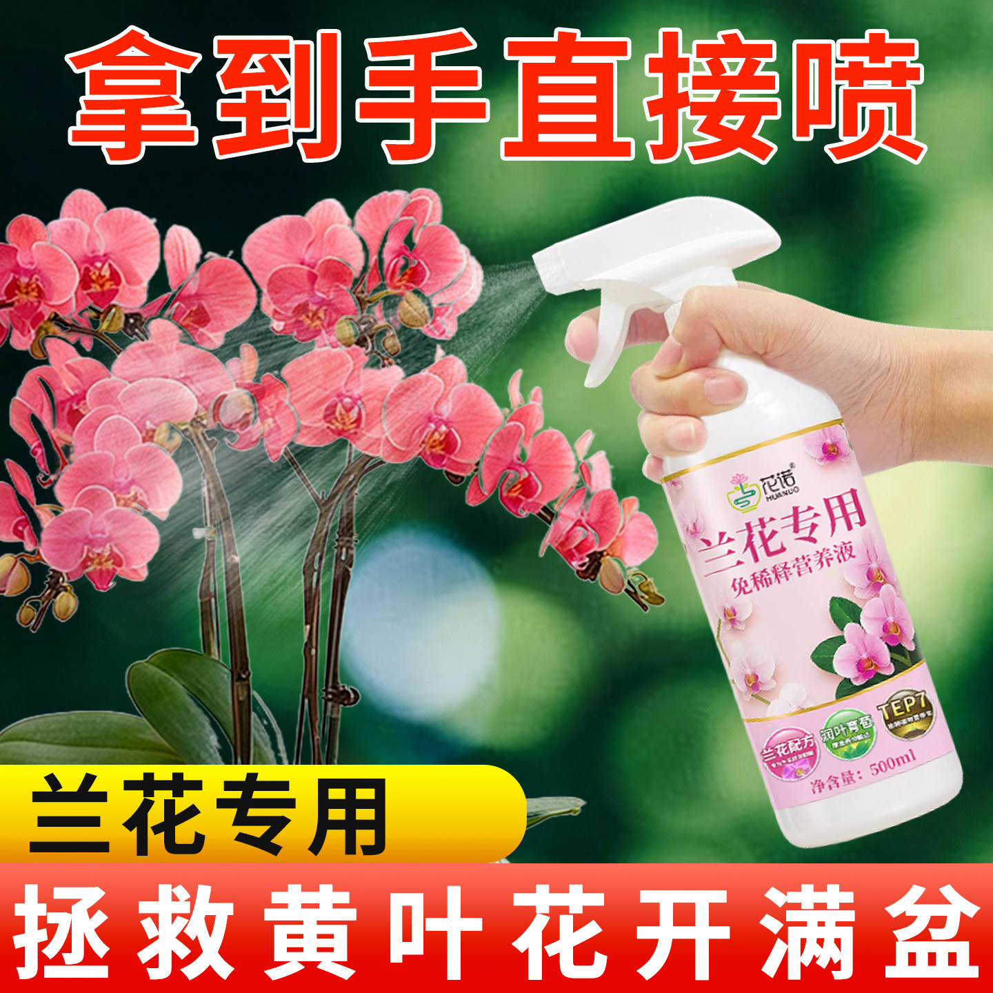 蝴蝶兰免稀释营养液兰花肥料专用肥治黄叶黑斑烂根兰花营养液肥