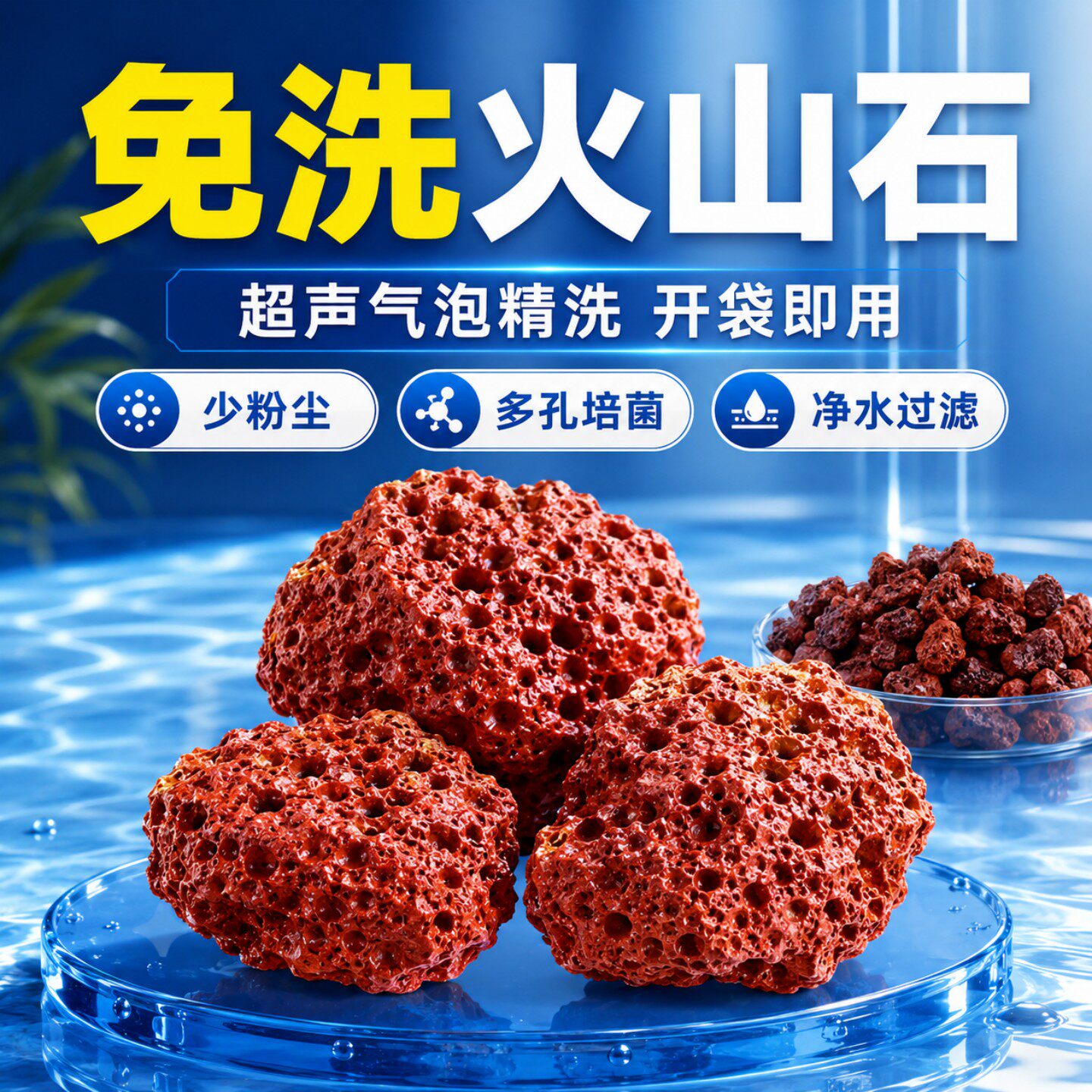 火山石鱼缸专用造景底砂水族古法养鱼垫底装饰水草泥滤材天然颗粒