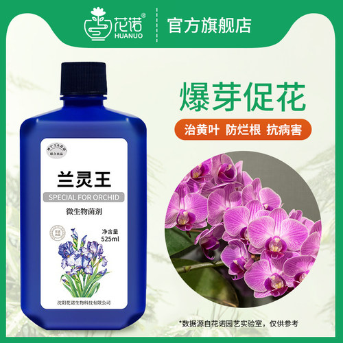 兰灵王兰花专用肥蝴蝶兰君子兰肥料兰科专用菌兰花营养液黄叶克星