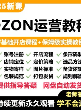 【OZON新课更新】2025 OZON 教程 运营 课程 教学 网课 外贸 跨境