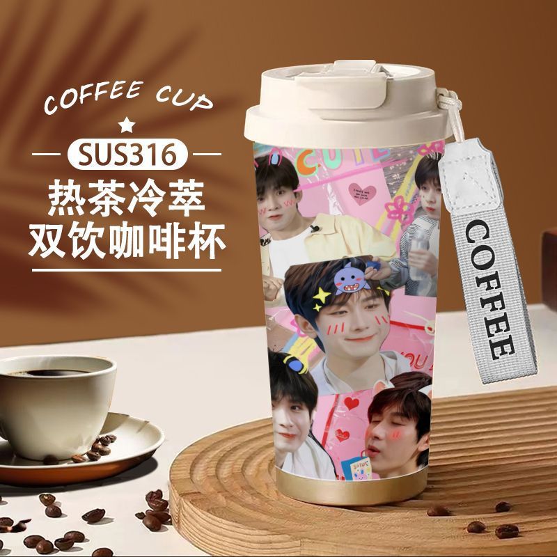 成毅周边文字保温杯316不锈钢大
