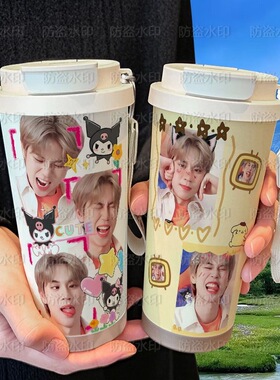 文总包包bounprem保温杯学生吸管大容量316不锈钢车载咖啡杯