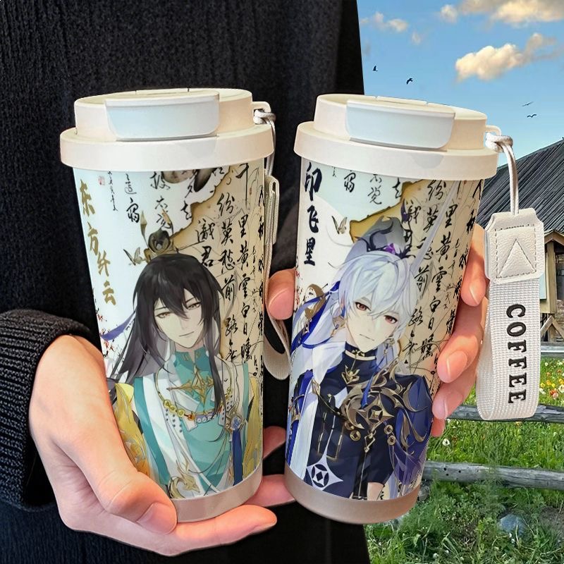 我家大师兄脑子有坑保温杯不锈钢高颜值吸管双饮大容量咖啡水杯