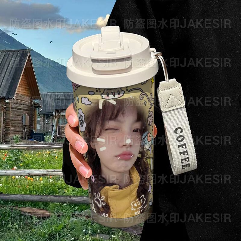 田曦薇明星周边保温杯不锈钢学生