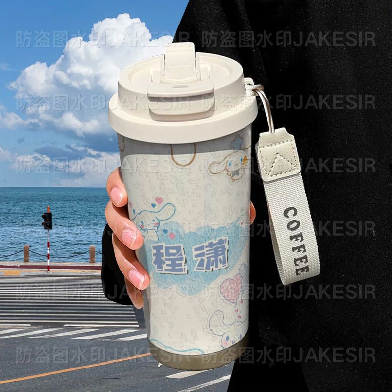 程潇可爱文字保温杯不锈钢学生高