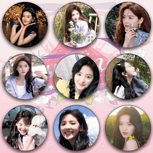 章若楠吧唧徽章明星周边粉丝应援胸针包包挂件DIY痛包58mm马口铁