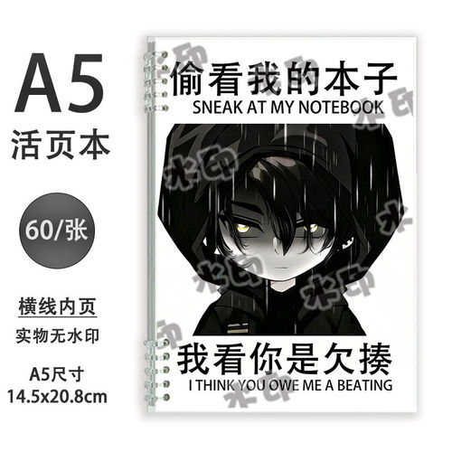 血魔罗枫A5活页本笔记本作业本横