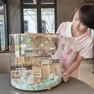 超大别墅豪华饲养箱小苍鼠生用品仓鼠笼子大空间家养二层基础笼