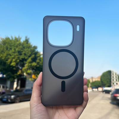 适用于IQOO12手机壳磁吸款软壳MAGSAFE车载无线充电增强磁力背面纹理防滑防摔大孔IQOO12PRO全包镜头简约vivo