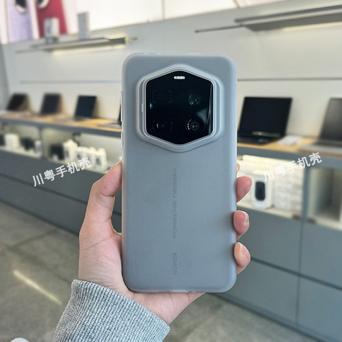 适用荣耀Magic7RSR保时捷手机壳微晶软磨砂简约镜头大孔透明爆款保护壳