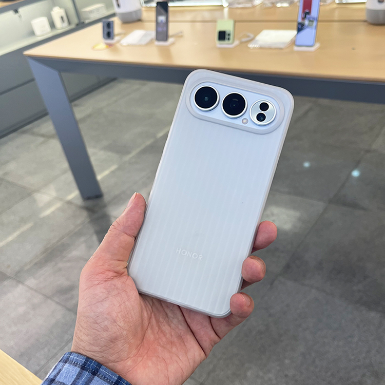 适用荣耀500手机壳瓦楞波纹软壳爆款微磨砂竖条纹防滑透明保护壳pro