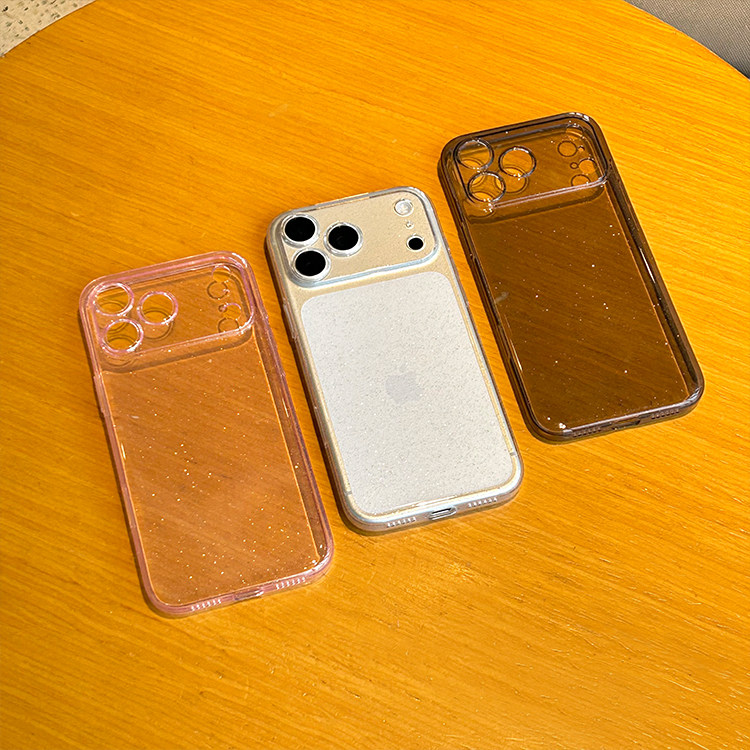 全封闭拍照键适用于苹果17手机壳闪粉壳iphone17promax简约透明男女爆款高颜值保护软壳