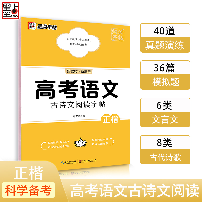墨点字帖语文古诗文高中生楷书