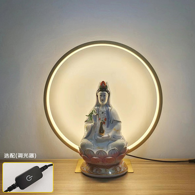 佛龛圆形背景灯佛像玄关佛光灯圈