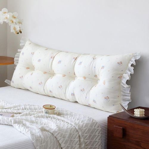 ins风纯棉床头靠垫软包靠枕