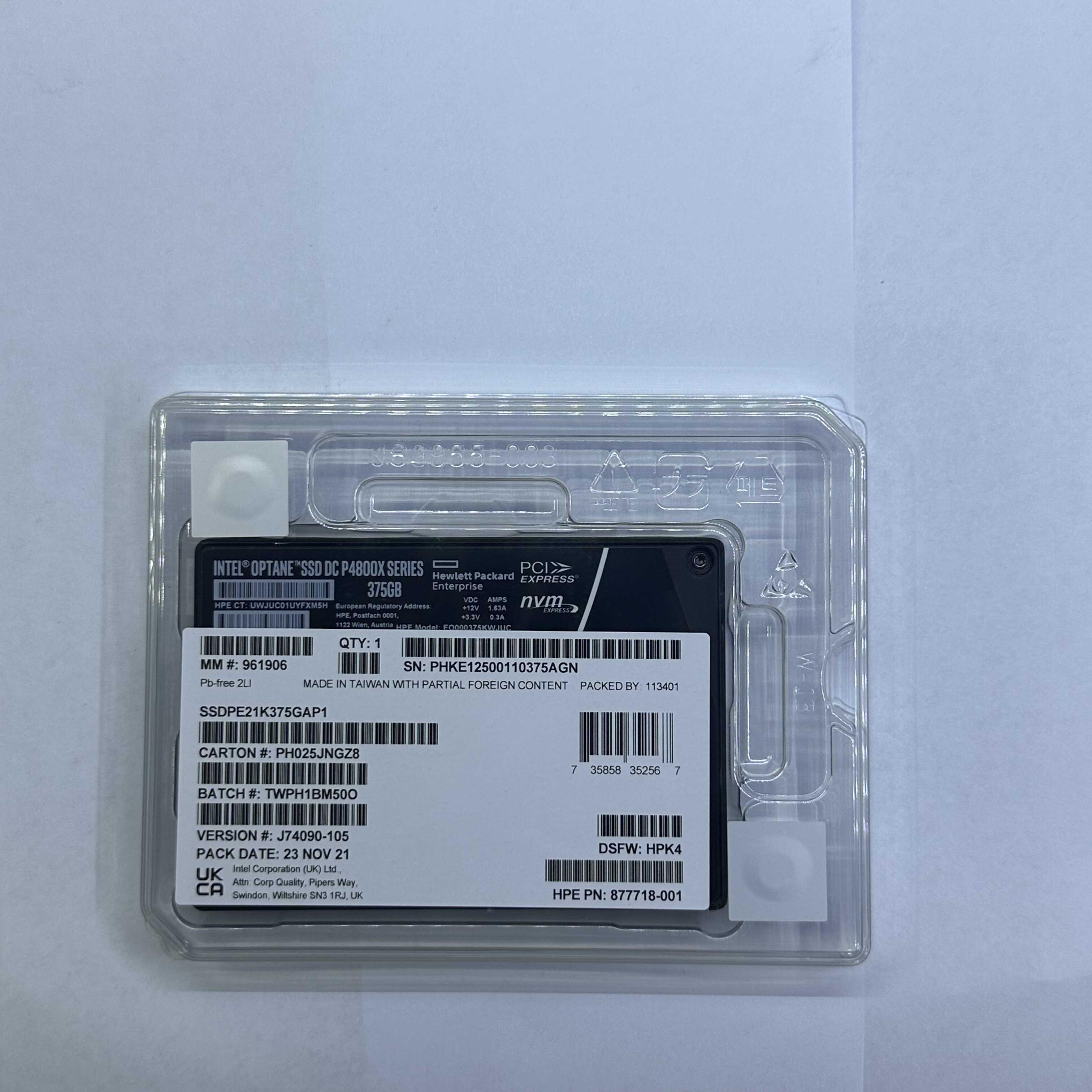 固态硬盘375GintelP4800X375G