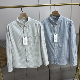 衬衫 日系竖条纹 商务休闲百搭长袖 男士 舒适透气衬衣 早春新品
