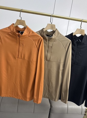 户外飞禽系！半拉链立领设计！男士秋季休闲运动透气抓绒长袖T恤!