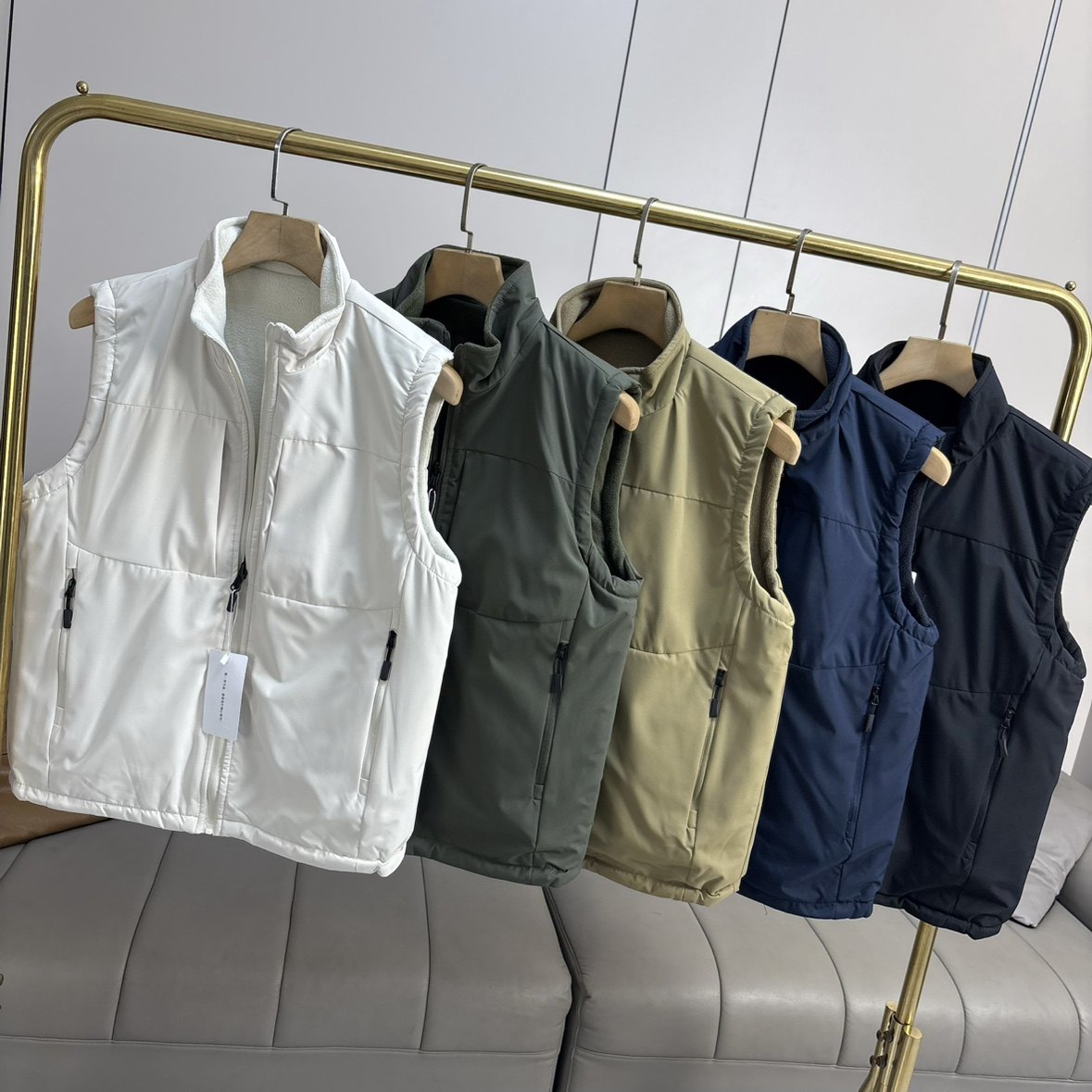 双面可穿！秋冬男士户外摇粒绒立领加厚防风防水保暖马甲背心外套,男装,常规马甲,淘宝优惠券,粉丝福利购,淘宝优惠卷