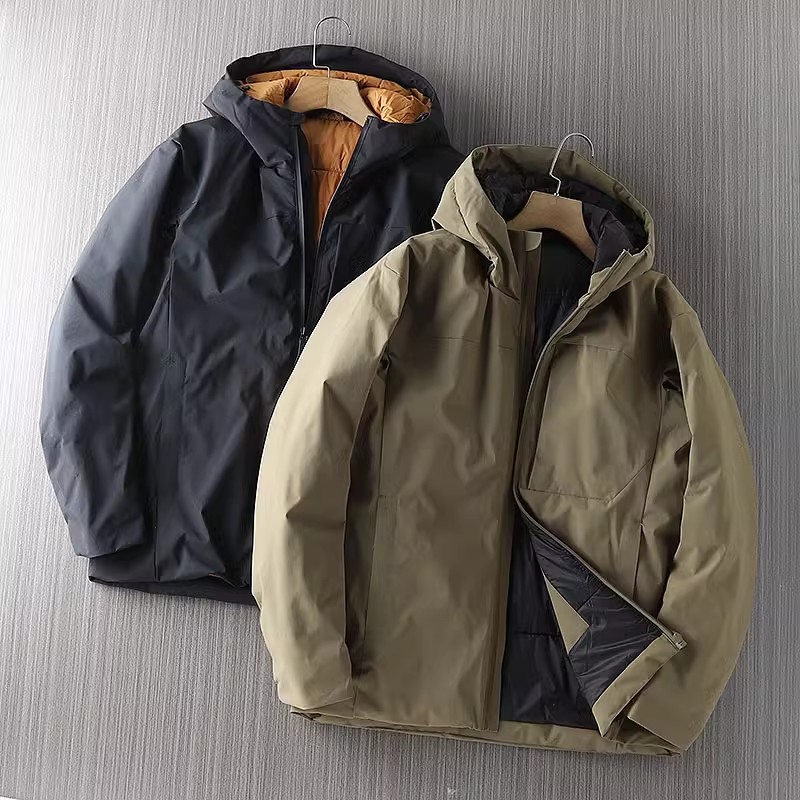 户外御寒连帽羽绒服冬季轻奢保暖