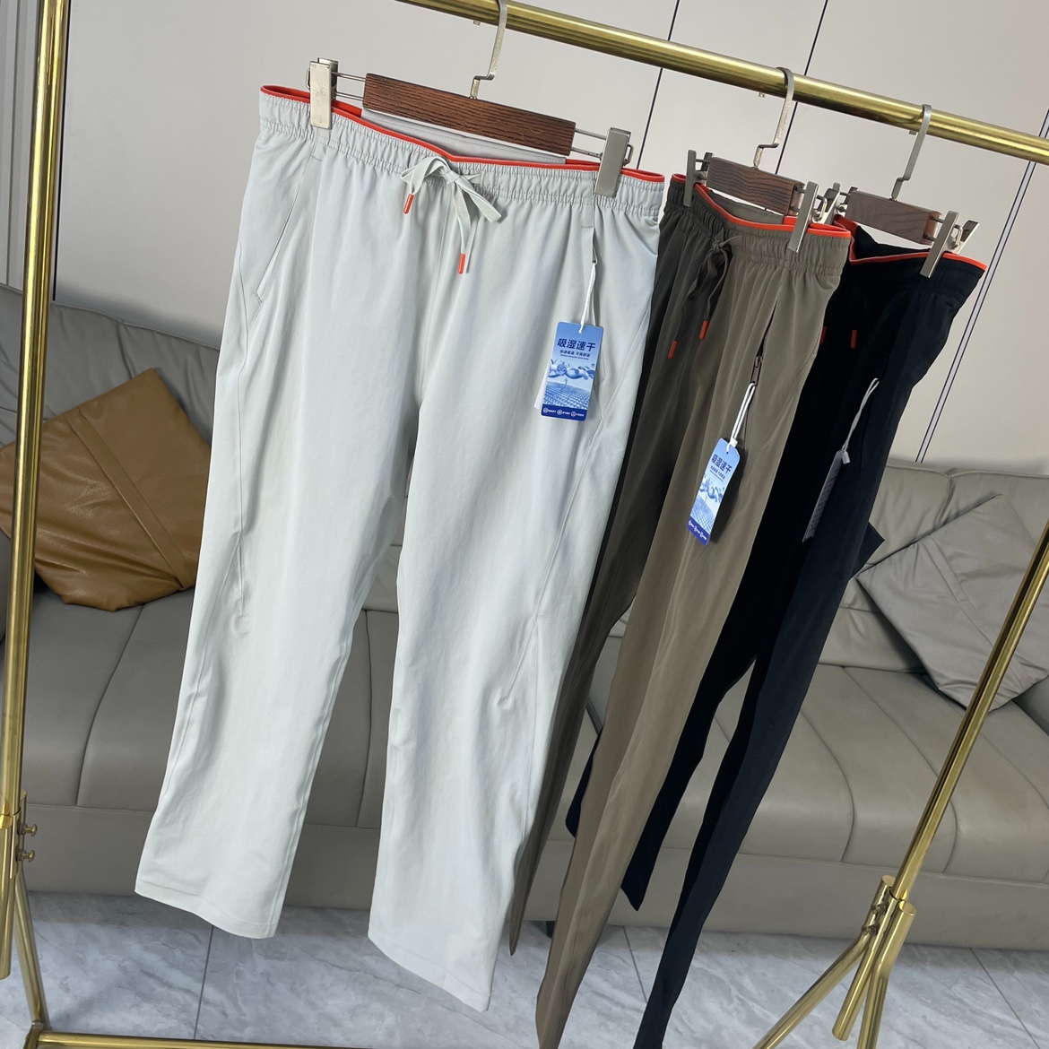 NIAOXI 春夏户外苾备 男士无缝压胶包边科技立体裁剪直筒休闲长裤