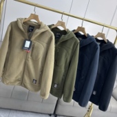 捡漏福利款 外贸男装 秋冬抗寒保暖摇粒绒连帽休闲夹克加绒外套