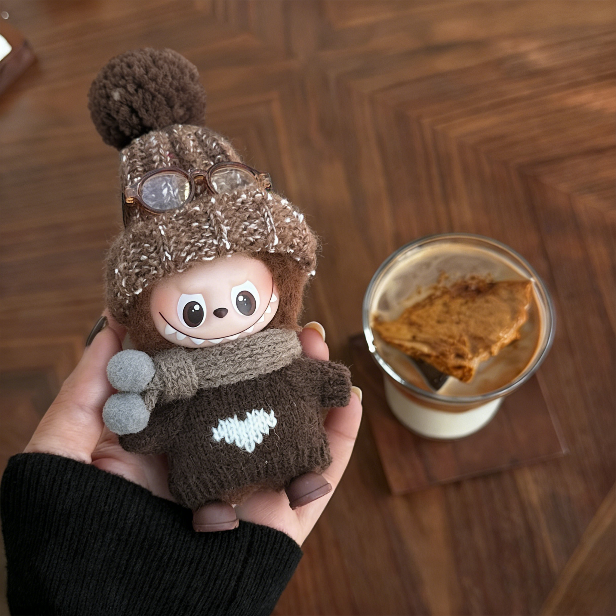 mini拉布布心底密码labubu4.0娃衣咖色系轻奢港风毛绒公仔替换装,模玩/动漫/周边/娃圈三坑/桌游,棉花娃娃/毛绒玩具娃衣,淘宝优惠券,粉丝福利购,淘宝优惠卷