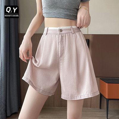莱赛尔天丝软牛仔短裤女夏季冰丝