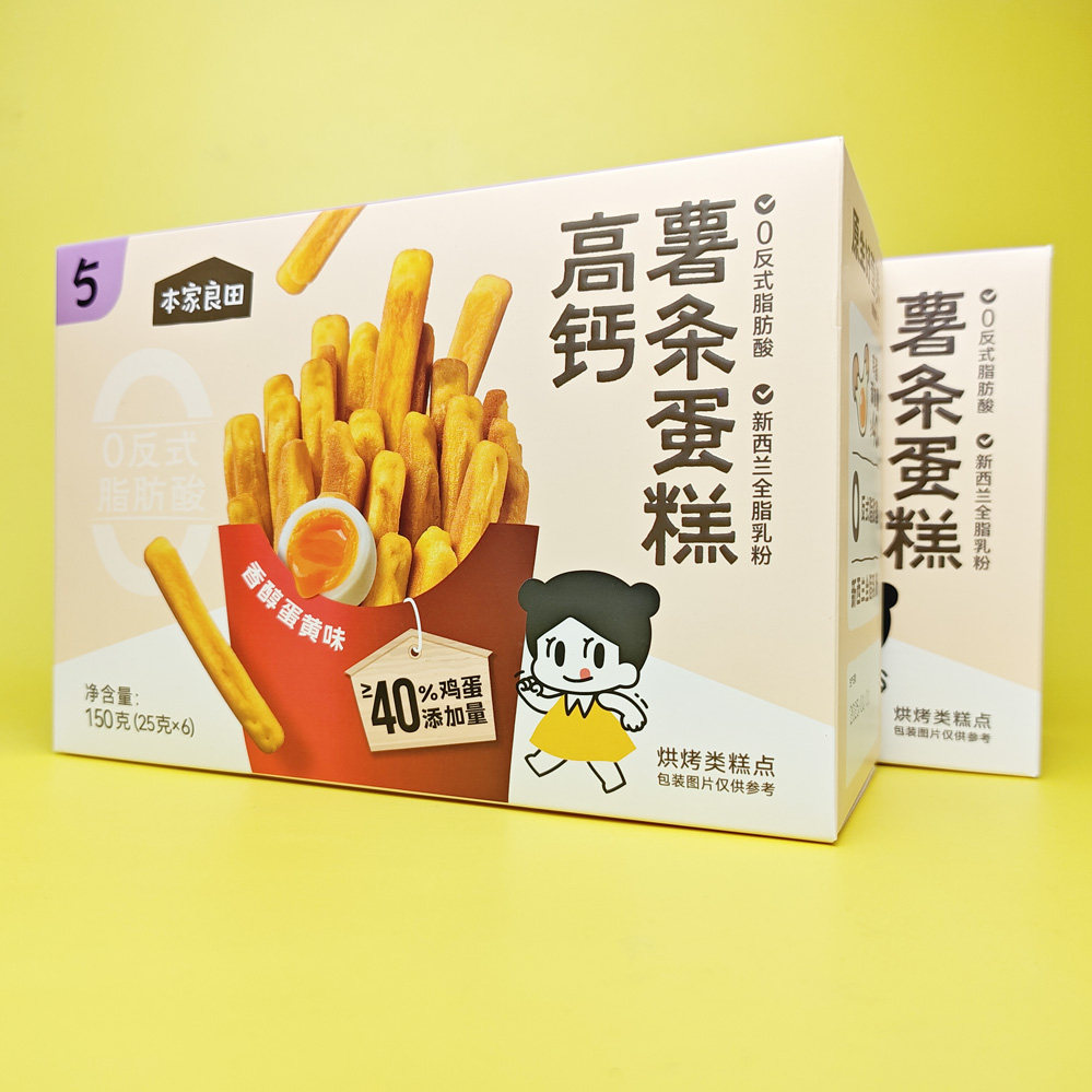本家良田高钙薯条蛋糕原味牛奶香蕉味儿童糕点休闲零食烘烤点心
