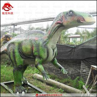 仿真慈母龙鸭嘴龙玻璃钢树脂雕塑公园景区博物馆科普电动感应恐龙
