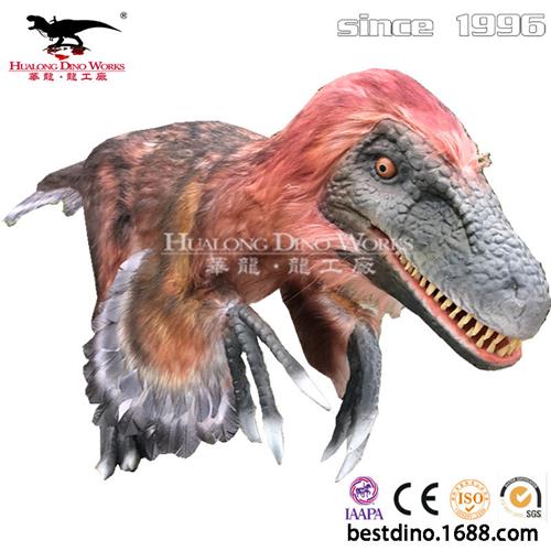 自贡仿真粘毛龙模型恐龙工厂主题公园的宠儿会动会叫的仿真恐龙.