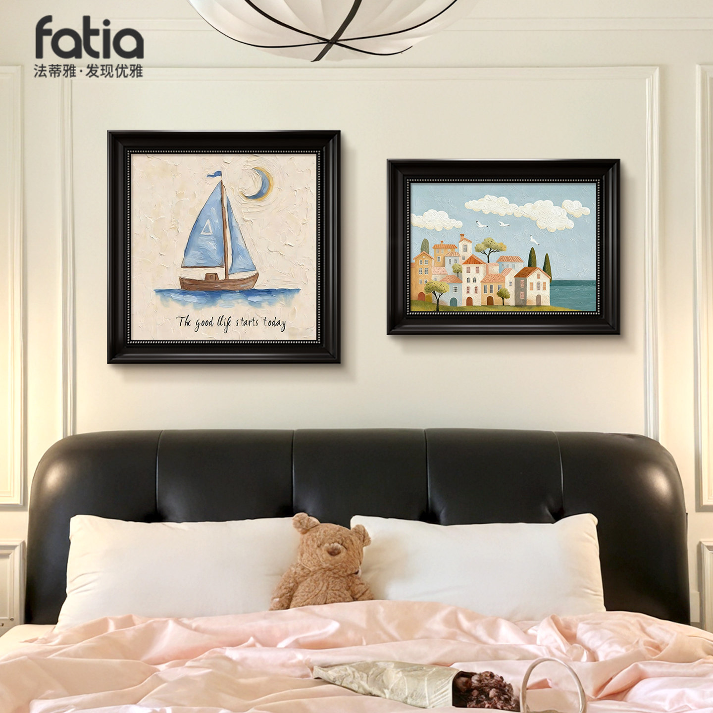 儿童房装饰画法式中古风卧室床头挂画复古油画高级感壁画2025新款,家居饰品,现代装饰画,淘宝优惠券,粉丝福利购,淘宝优惠卷