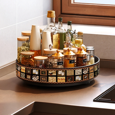 金属中古风单双层大容量调料盘