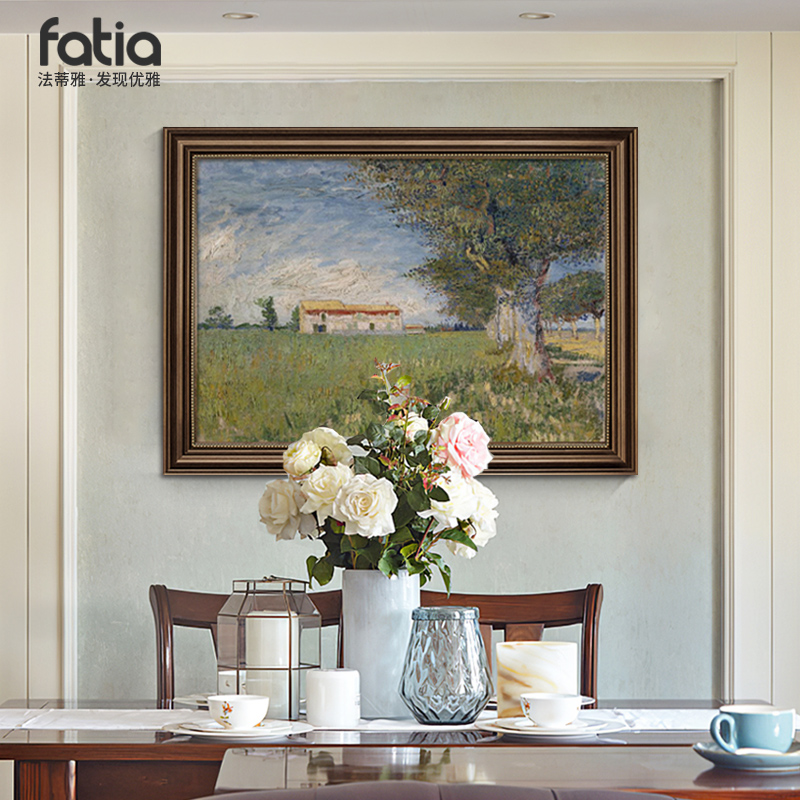 莫奈餐厅装饰画法蒂雅美式