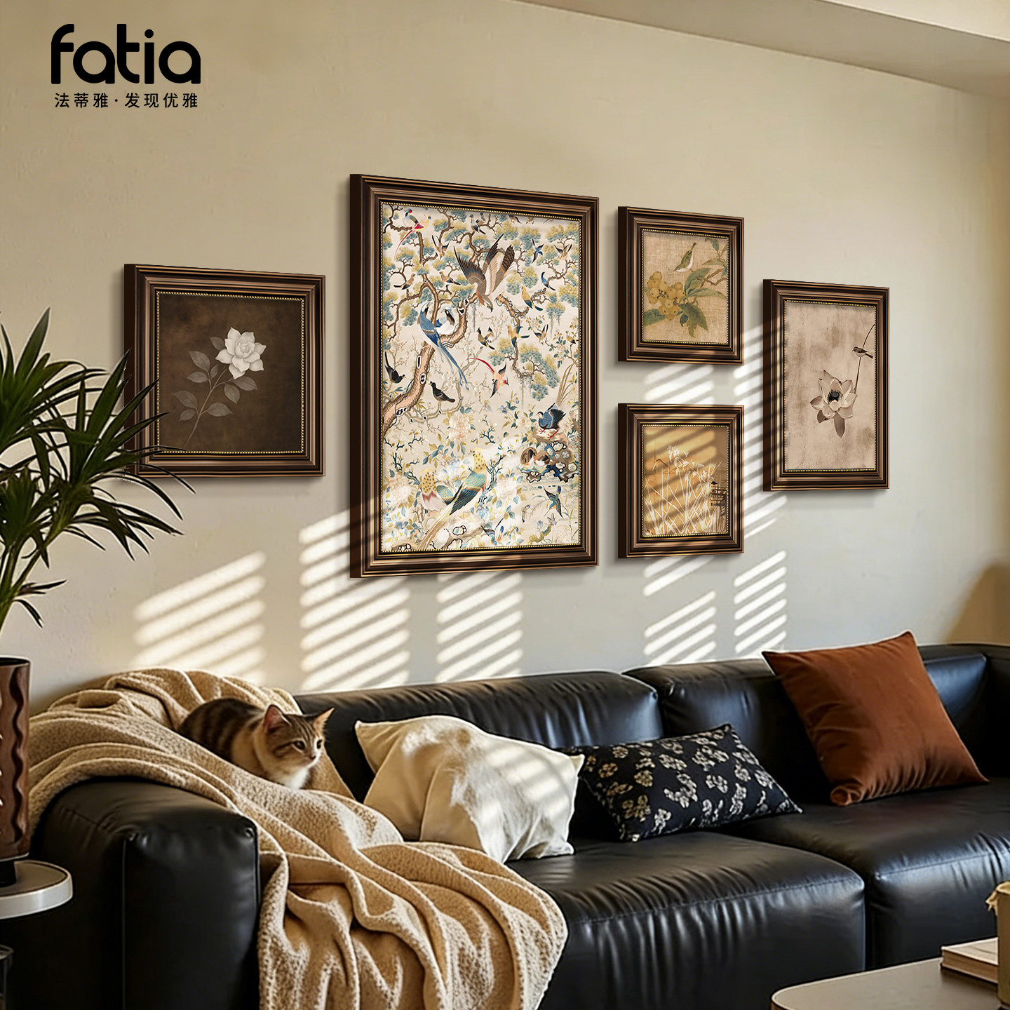 中古风挂画客厅沙发背景墙装饰画复古油画宋代美学壁画轻奢高级感,家居饰品,现代装饰画,淘宝优惠券,粉丝福利购,淘宝优惠卷