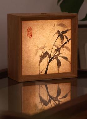 新中式古风文创书法小夜灯