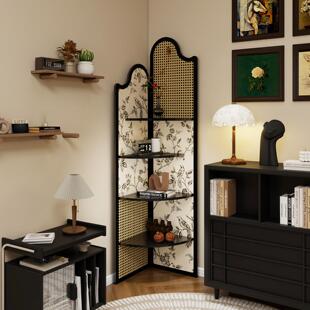 法式中古风转角柜客厅墙边角收纳柜覆古卧室置物架落地2025年新款