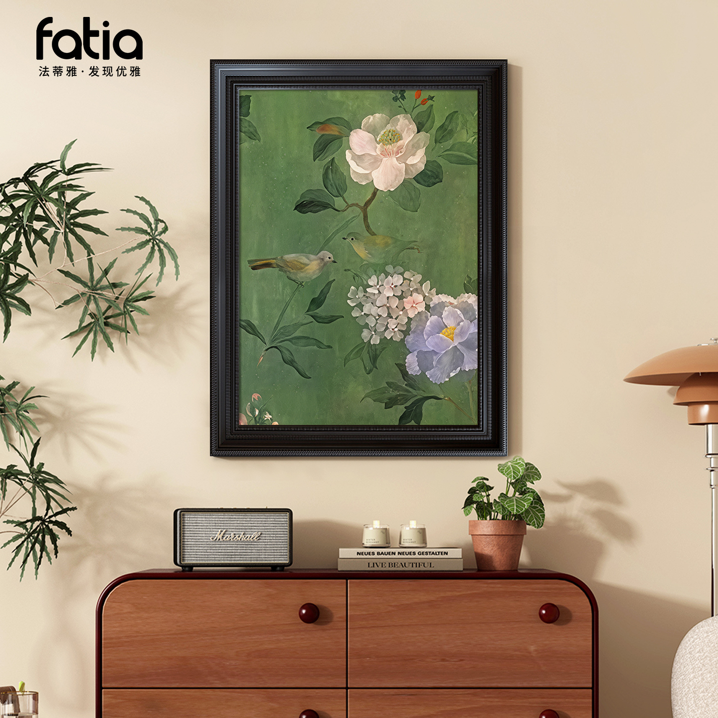 玄关装饰画花卉复古油画2025新款中古风走廊过道挂画卧室壁画高档图片