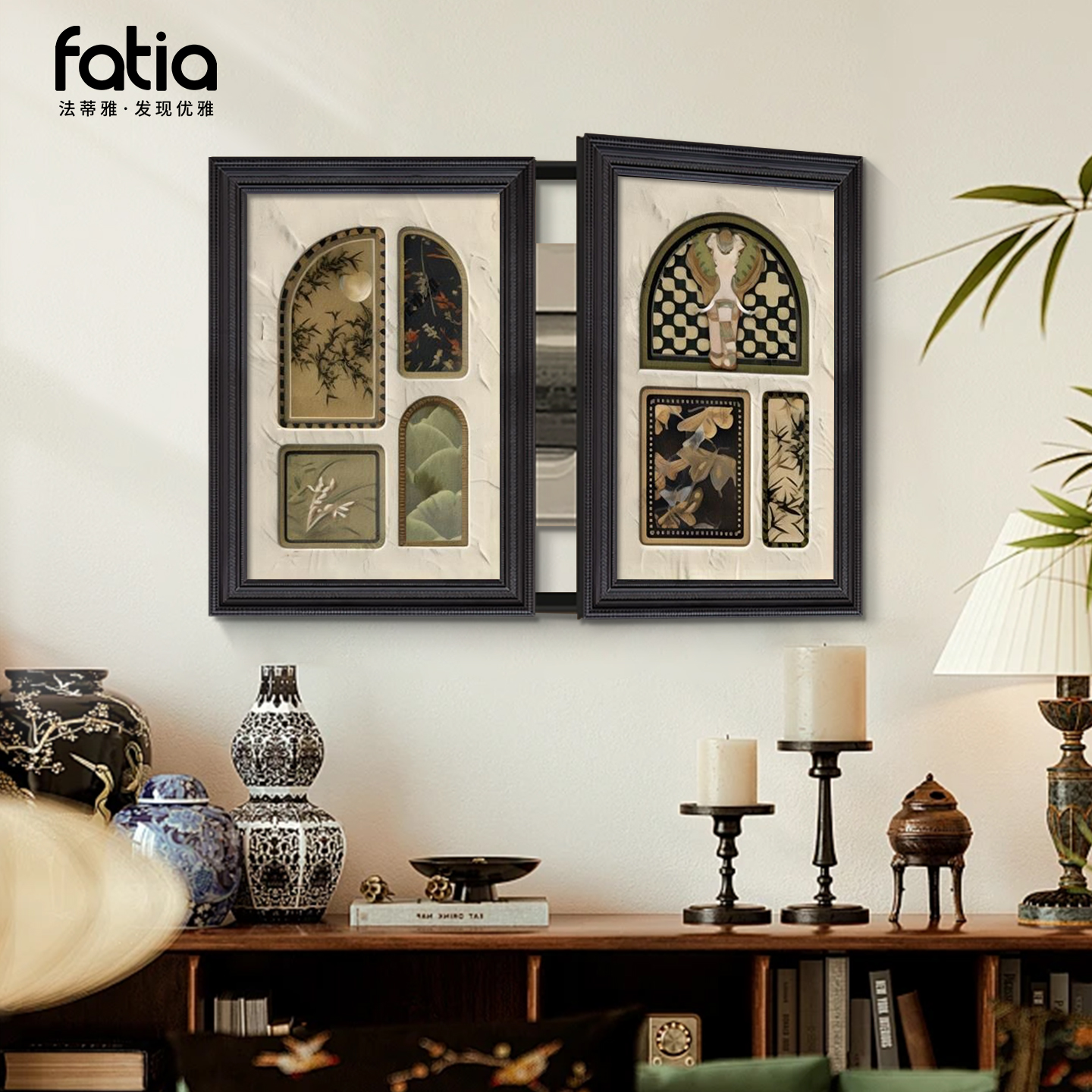 法蒂雅电表箱装饰画花鸟挂画