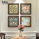 客厅沙发背景墙挂画组合高级感 饰画饭厅大芬村油画欧式 美式 餐厅装