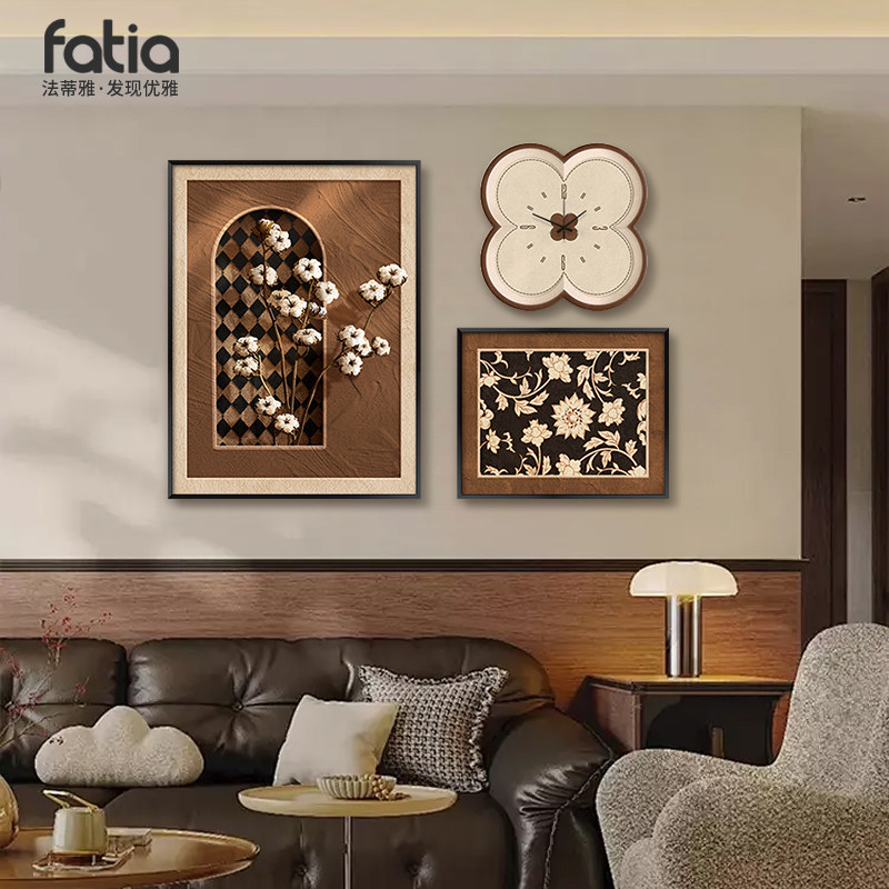 中古风餐厅挂画法式饭背景