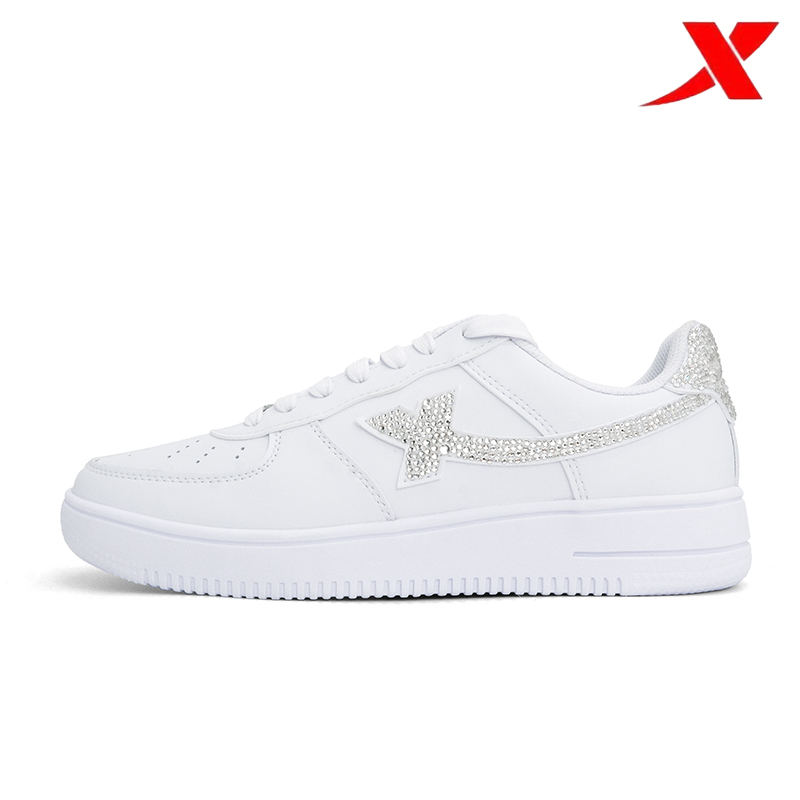 定制球鞋特步板鞋空军一号满天星男女钻石闪银国潮轻奢个性运动鞋