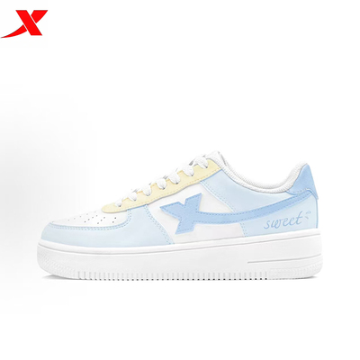 特步板鞋鸳鸯渐变马卡龙少女手绘