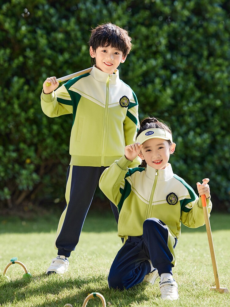 棉学院风校服中小学生套装春季运动服秋冬季运动会春秋季英伦风
