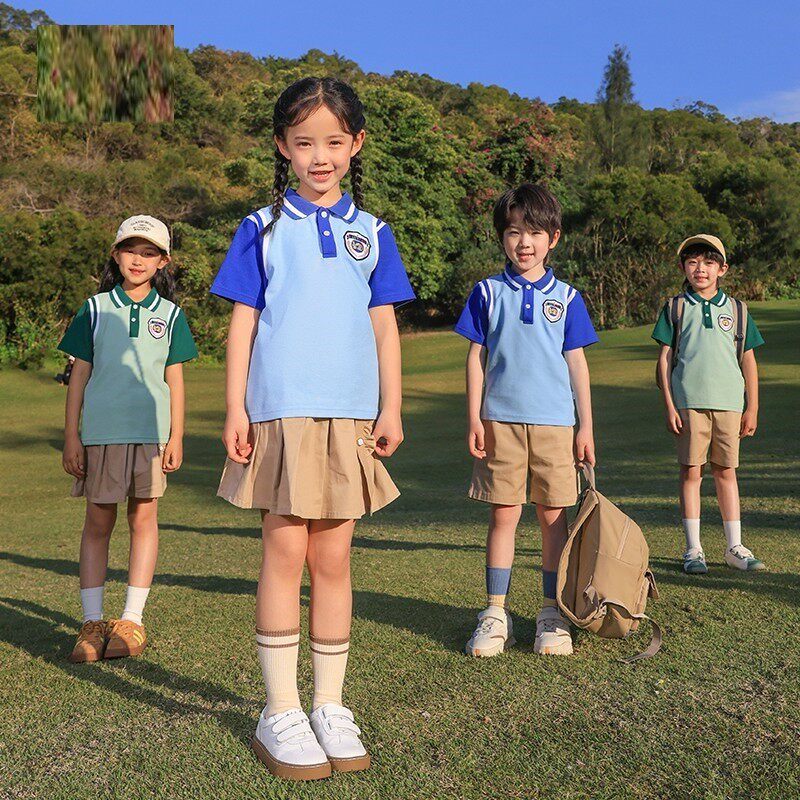 学院风校服宝宝入园照英伦风春季白t幼稚园两件套开学季jk六一