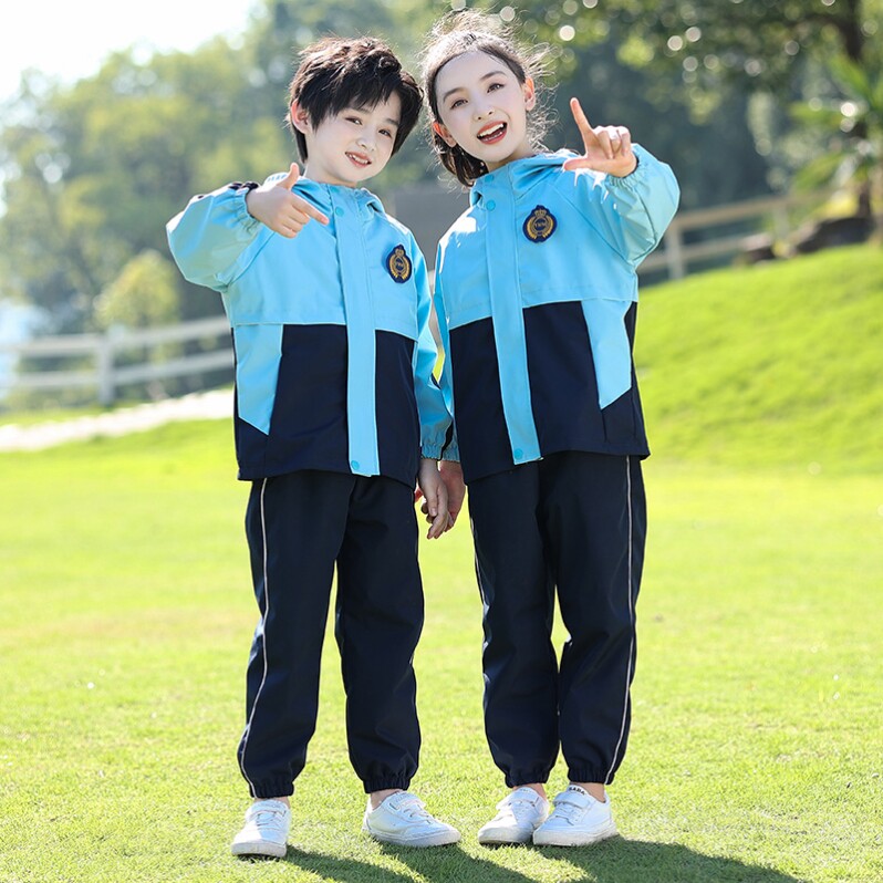 小学生校服冲锋衣运动服春秋季三件套一二四五六七年级班服秋冬装