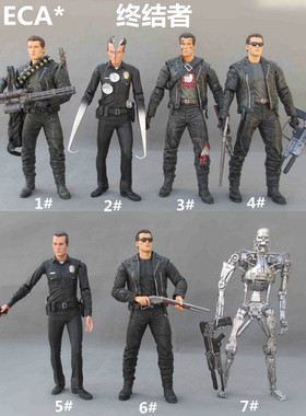 NECA 终结者 T800 阿诺 施瓦辛格 骨架 7寸 可动手办人偶模型摆件