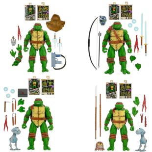 7寸漫画版4款NECA忍者神龟手办回到纽约关节可动电影周边模型摆件